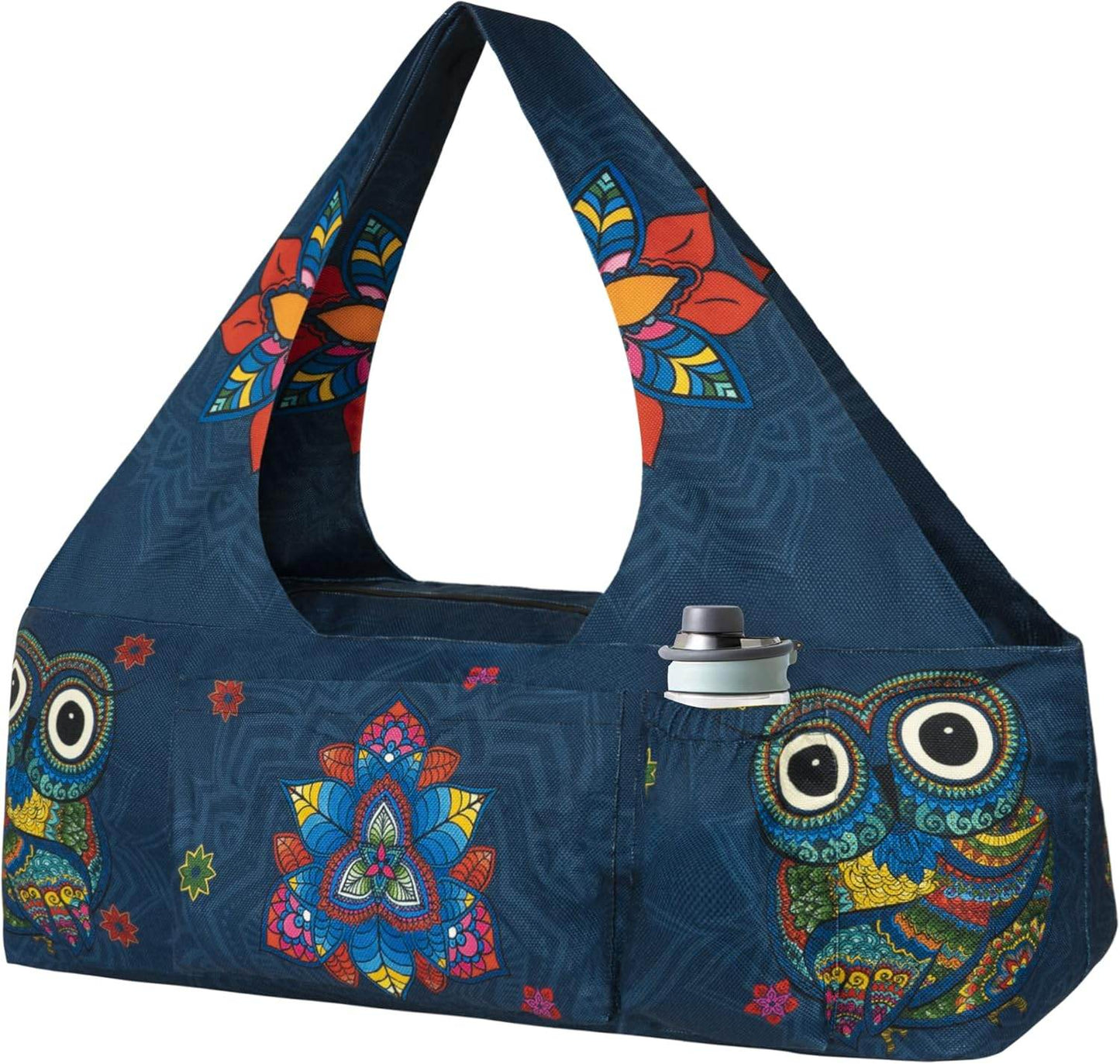 Yoga Mat Bag - Large Yoga Bag with Yoga Mat Strap, Zipper and Pockets - Yoga Bags and Carriers Fits All Your Stuff - Personalized Yoga Mat Bags for Women Fits Most Size Mats - zenfulharmony.com