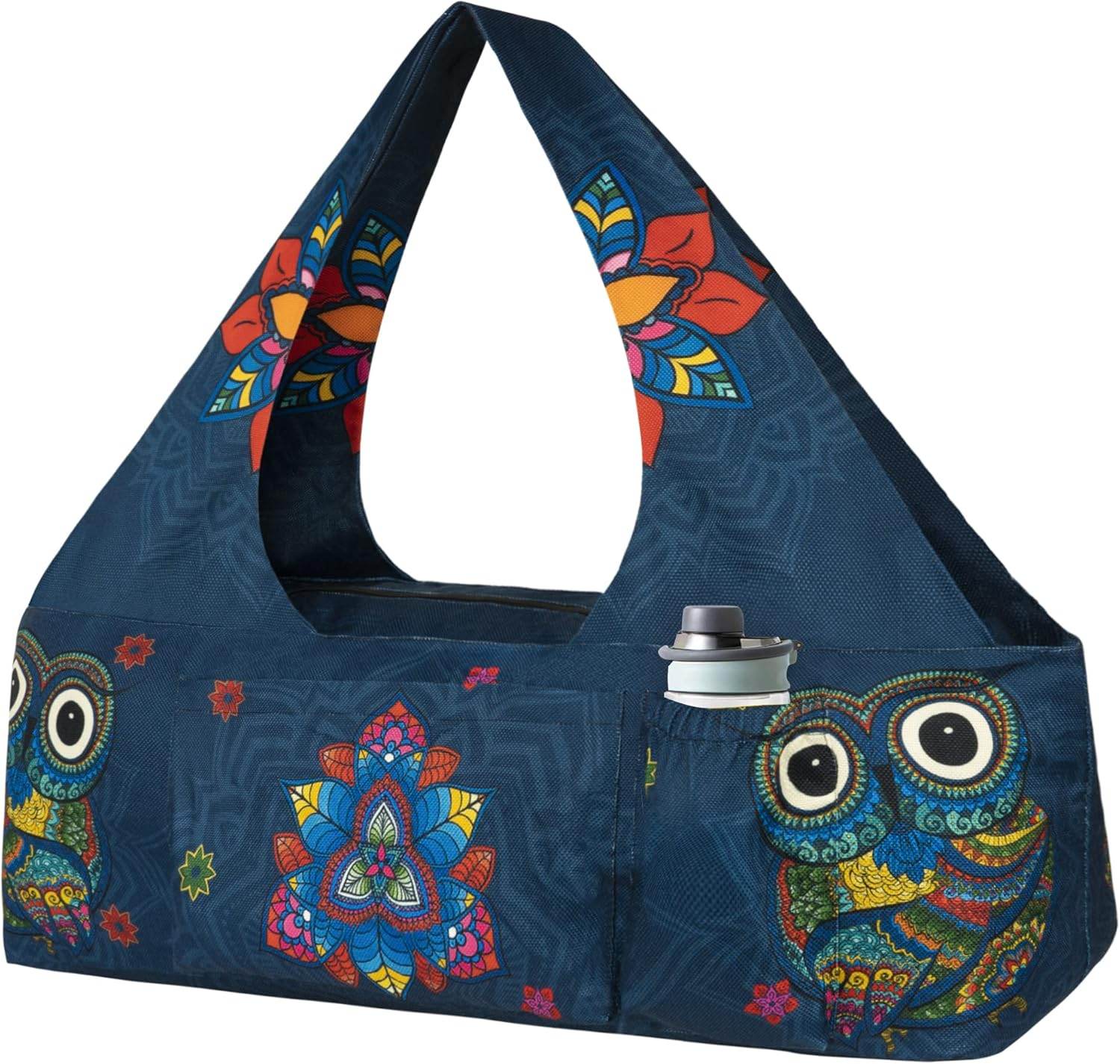 Yoga Mat Bag - Large Yoga Bag with Yoga Mat Strap, Zipper and Pockets - Yoga Bags and Carriers Fits All Your Stuff - Personalized Yoga Mat Bags for Women Fits Most Size Mats - zenfulharmony.com
