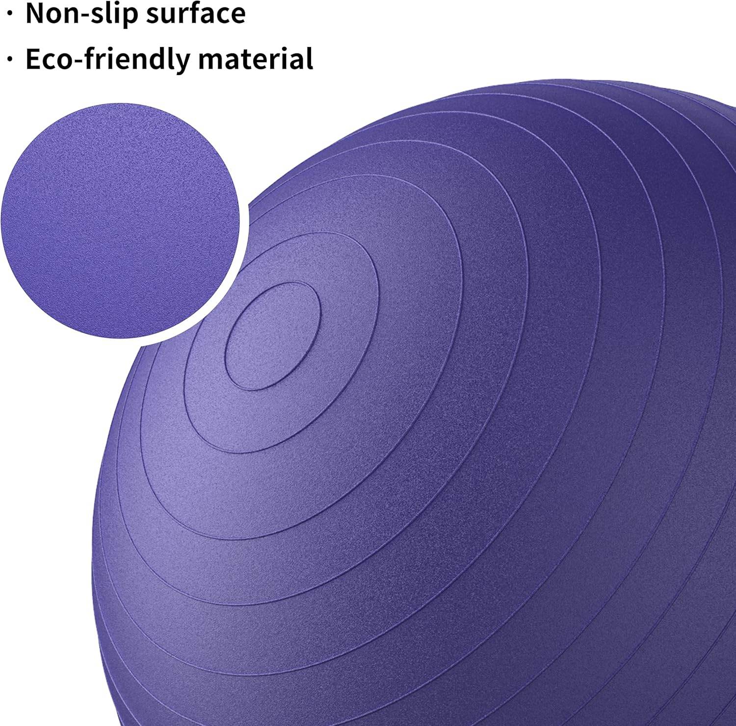 Extra Thick Exercise Ball Yoga Ball 22in/26in/30in for Workout Pregnancy Stability,Anti-Burst and Slip Resistant Swiss Ball with Pump for Yoga, Pilates, Fitness,Birthing,Physical Therapy - zenfulharmony.com