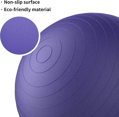 Extra Thick Exercise Ball Yoga Ball 22in/26in/30in for Workout Pregnancy Stability,Anti-Burst and Slip Resistant Swiss Ball with Pump for Yoga, Pilates, Fitness,Birthing,Physical Therapy - zenfulharmony.com