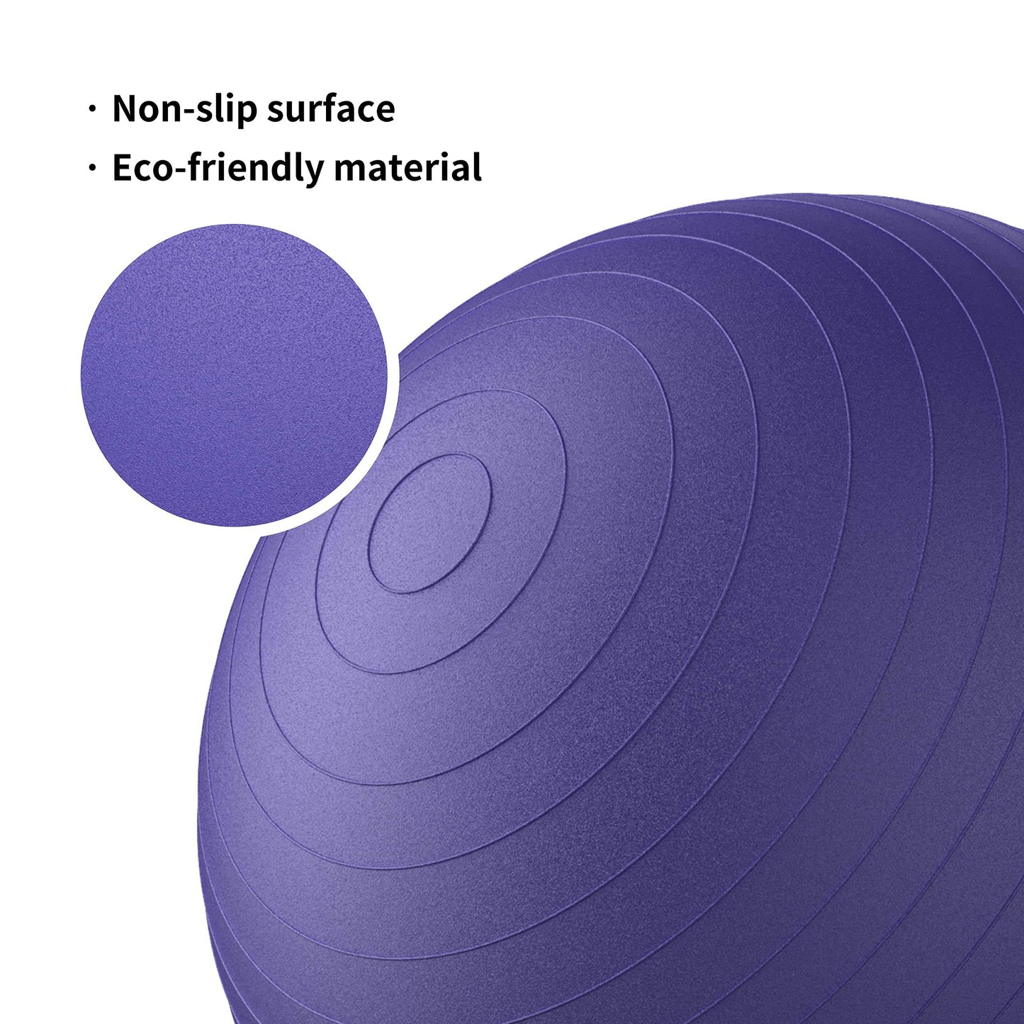 FITMIND Extra Thick Exercise Ball 75cm Yoga Ball for Workout Pregnancy Stability,Anti-Burst and Slip Resistant Swiss Ball with Pump for Yoga, Pilates, Fitness,Birthing,Physical Therapy (Purple 5265C) - zenfulharmony.com