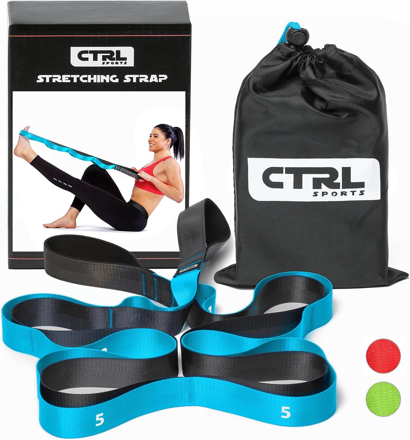 Stretching Strap with Loops - Non Elastic Stretch Band for Physical Therapy, Yoga Strap for Stretching Equipment, Stretch Bands for Exercise and Flexibility - Fascia, Hamstring & Leg Stretcher Belt - zenfulharmony.com