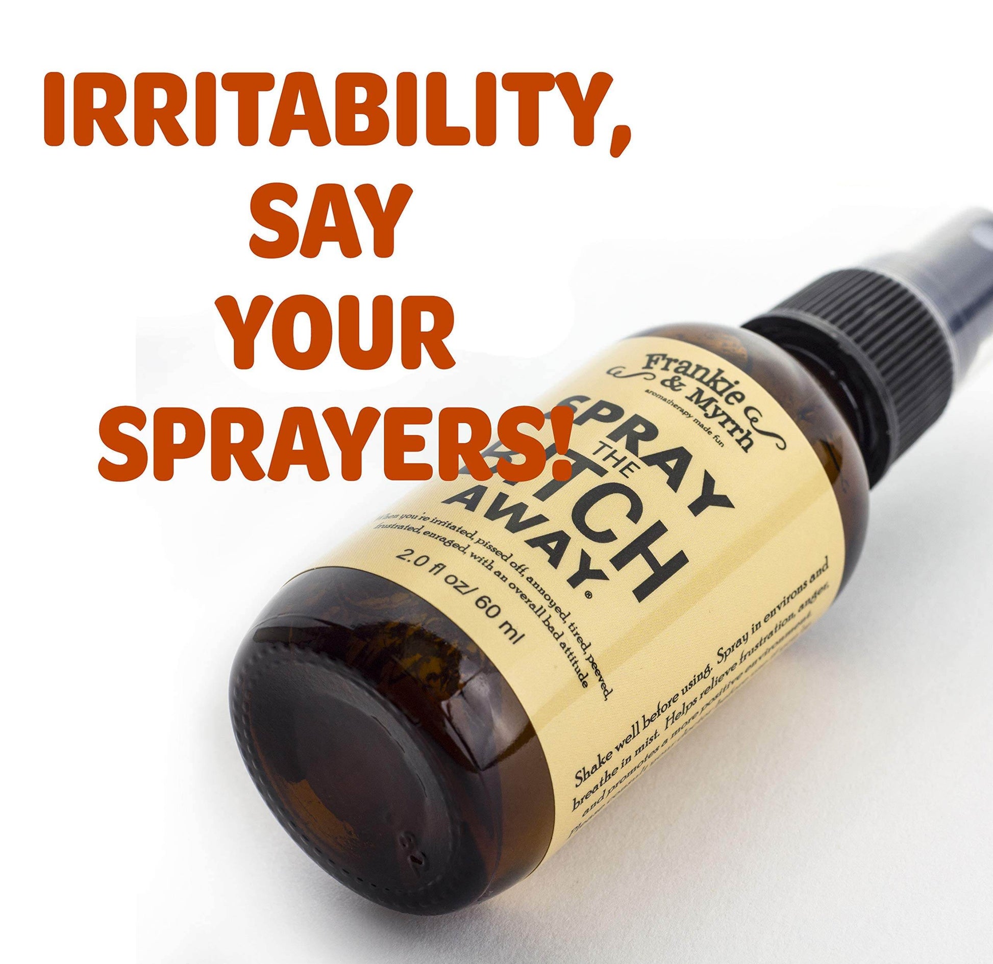 Frankie & Myrrh Spray The B Away | Bergamot, Lavender, Geranium, Frankincense Essential Oil Light Perfume | Aromatherapy for Irritability, Relaxation and Emotional Balance | Room/Linen Spray - zenfulharmony.com