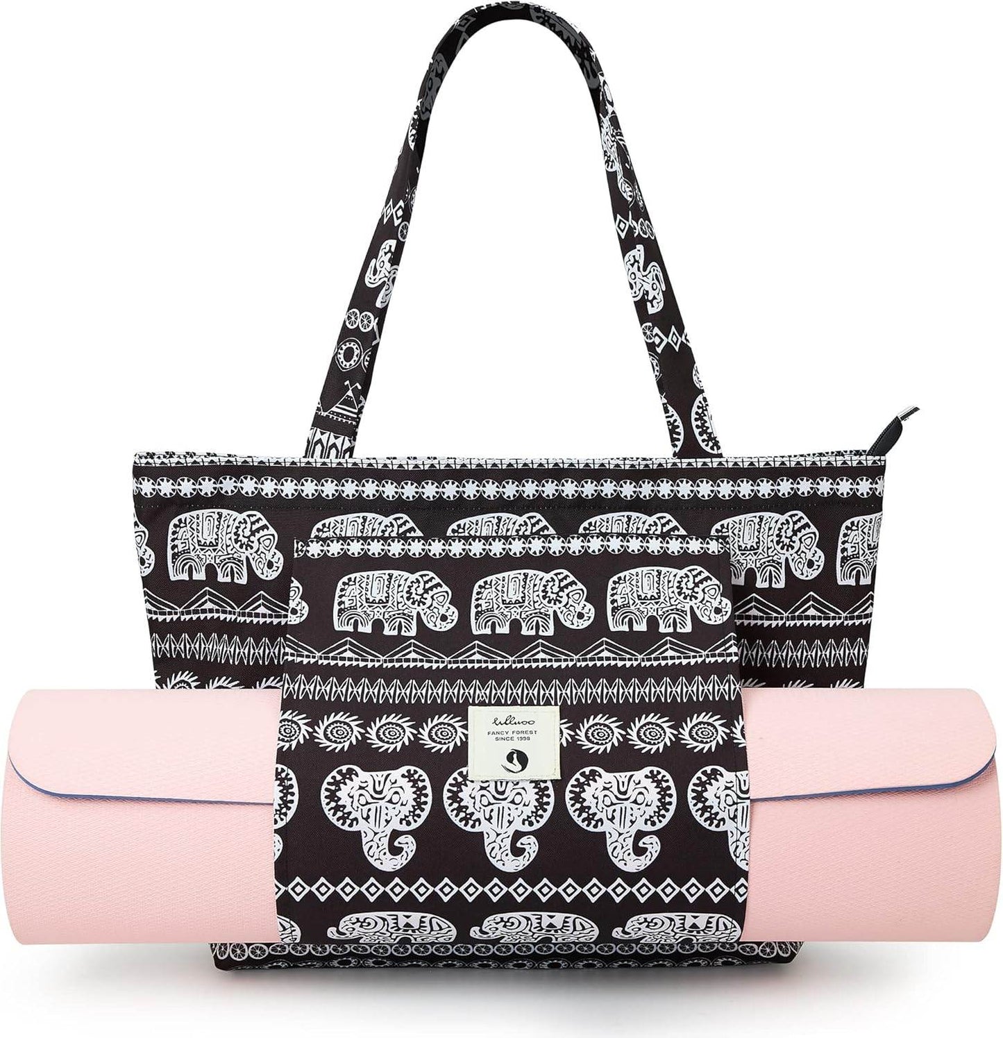 WLLWOO WLLWOO Yoga Bags for Women with Yoga Mats Bags Carrier Carryall Canvas Tote for Pilates Shoulder for Travel Office Beach Workout - zenfulharmony.com