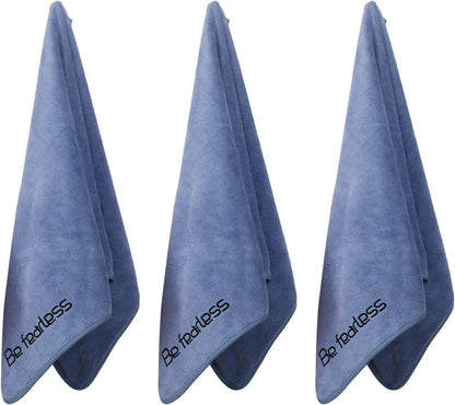 Microfiber Gym Towels Bigger Size Super Soft for Exercise Fitness, Sports, Workout, 380-GSM 15-Inch x 31-Inch Quick-Drying Towels (3 Pack, Grey+Blue+Purple) - zenfulharmony.com