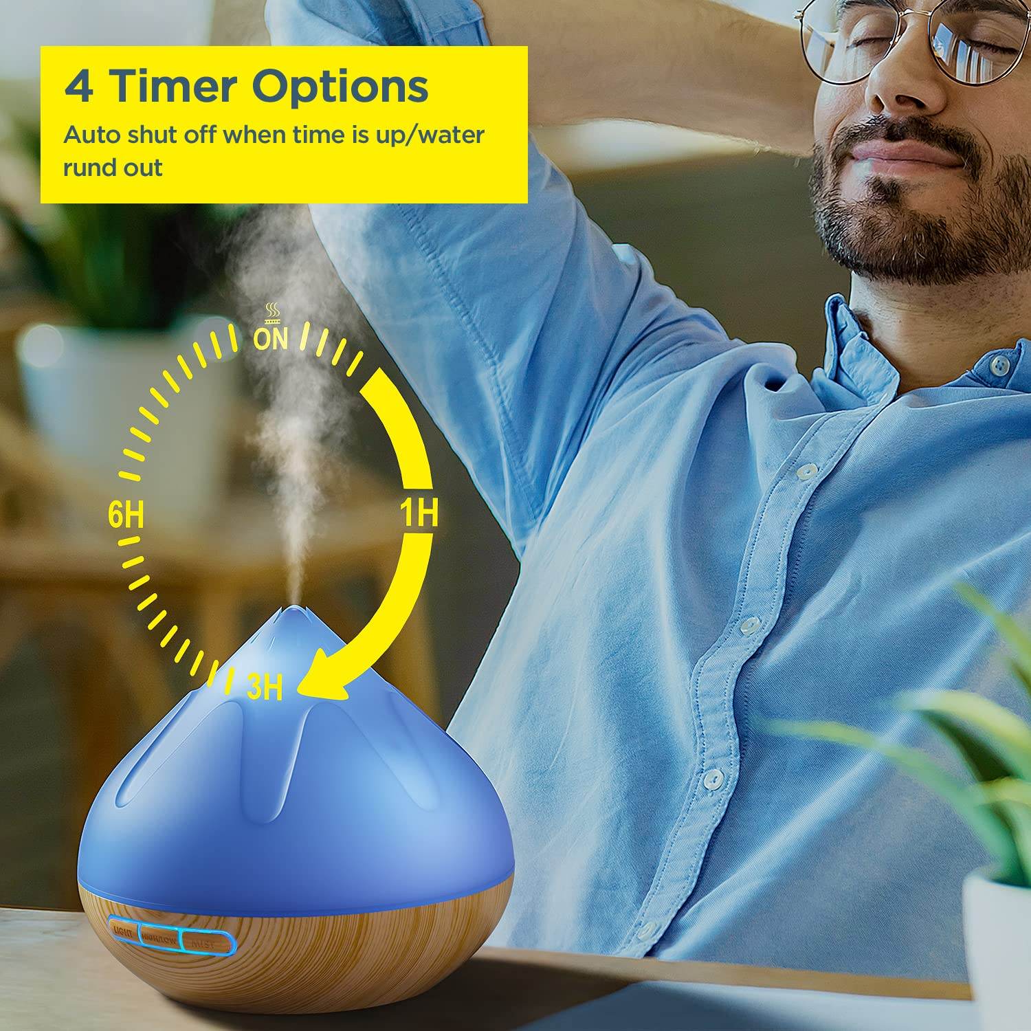 Aroma Diffiser with Essential Oils Set, 500 ML Essential Oil Diffuser with Remote Control, Humidifier with 14 Color Lights for Large Room, 4 Timer Setting, Auto Shut-Off - zenfulharmony.com