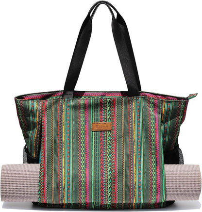 ESVAN Yoga Mat Bag Yoga Tote Carrier Shoulder Bag Carryall Tote for Office,Yoga,Pilates,Travel,Beach and Gym - zenfulharmony.com