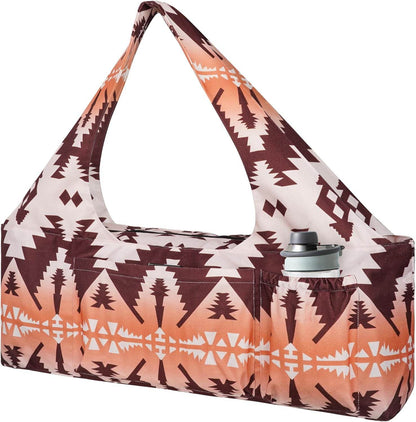 Yoga Mat Bag - Large Yoga Bag with Yoga Mat Strap, Zipper and Pockets - Yoga Bags and Carriers Fits All Your Stuff - Personalized Yoga Mat Bags for Women Fits Most Size Mats - zenfulharmony.com