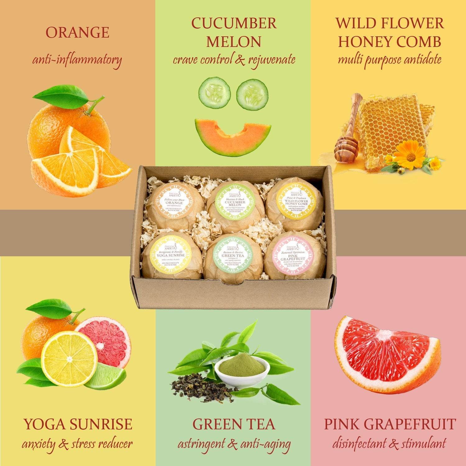 Mind Body Balance Aromatherapy Bath Bomb Gift Set: Relax, Rejuvenate and Revitalize Your Body, Mind and Soul with 6 Refreshing and Aromatic Scents - zenfulharmony.com