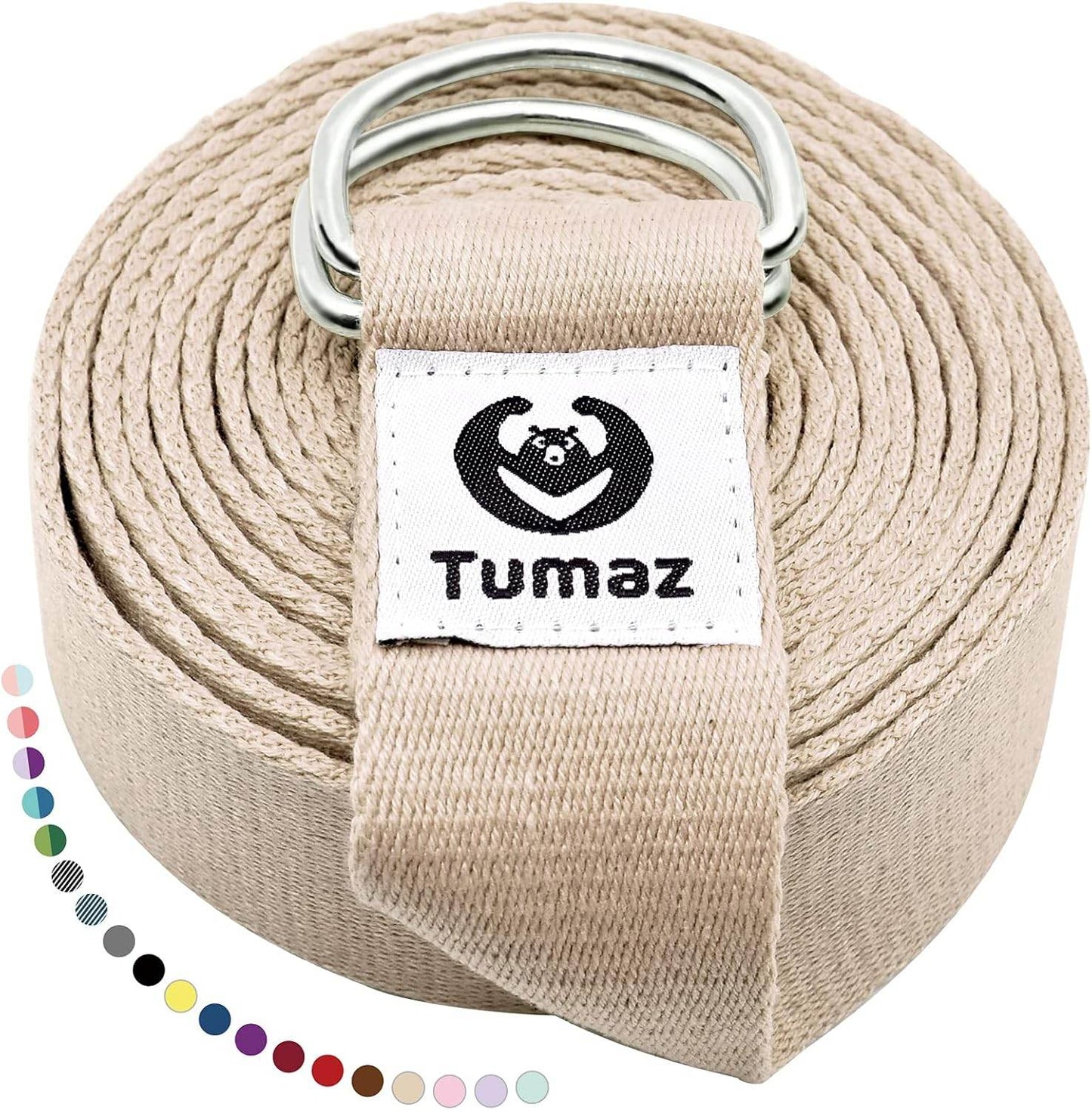 Tumaz Yoga Strap/Stretch Bands [15+ Colors, 6/8/10 Feet Options] with Extra Safe Adjustable D-Ring Buckle, Durable and Comfy Delicate Texture - Best for Daily Stretching, Physical Therapy, Fitness - zenfulharmony.com