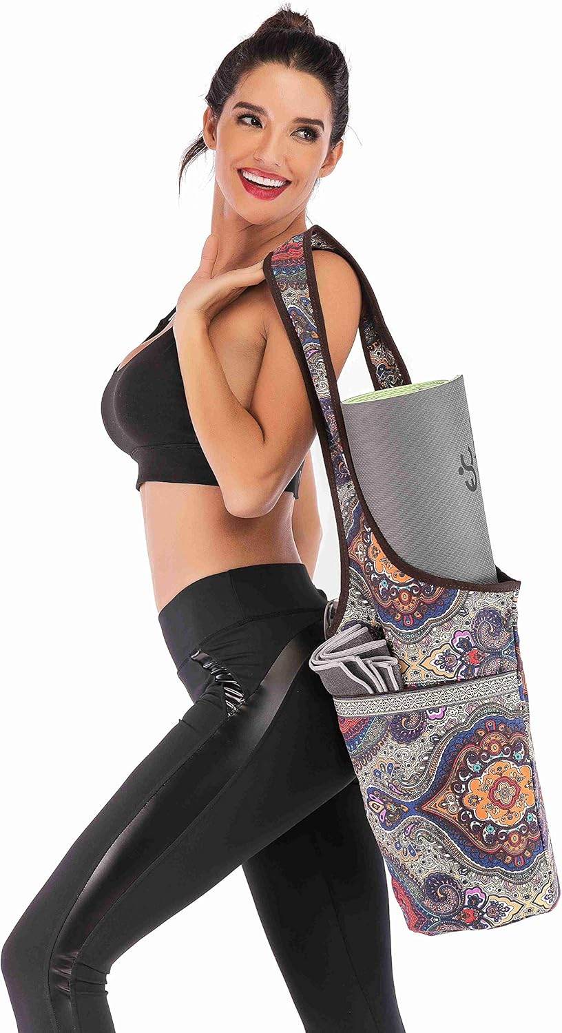 Ewedoos Yoga Mat Bag Yoga Bags with Large Size Pocket and Zipper Pocket, Fit Most Size Mats - zenfulharmony.com