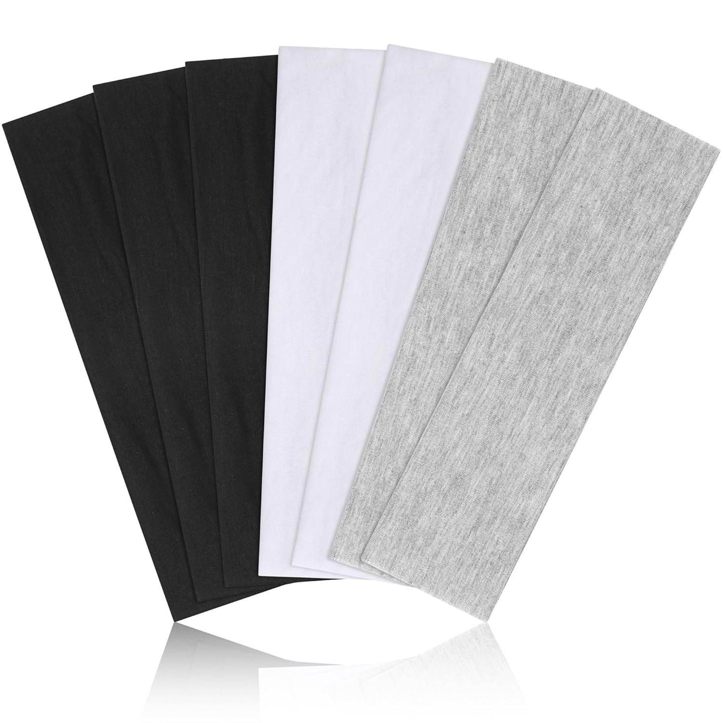 Headbands for Women Non Slip - 7PCS Fashion Sports Hair Bands for Women's Hair, Soft Cotton Cloth Stretchy Headbands for Women for Workout Yoga Running - zenfulharmony.com