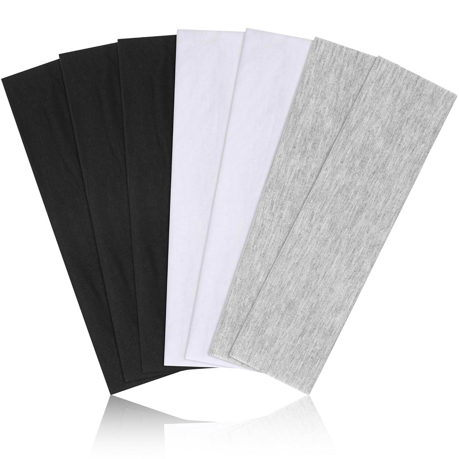 Headbands for Women Non Slip - 7PCS Fashion Sports Hair Bands for Women's Hair, Soft Cotton Cloth Stretchy Headbands for Women for Workout Yoga Running - zenfulharmony.com