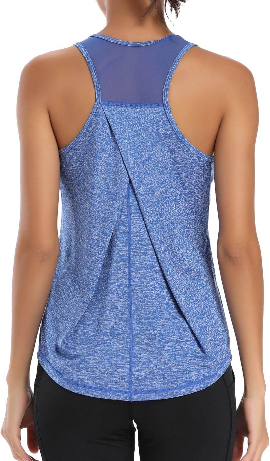 Aeuui Womens Workout Tops for Women Racerback Tank Tops Mesh Yoga Shirts Athletic Running Tank Tops Sleeveless Gym Clothes - zenfulharmony.com