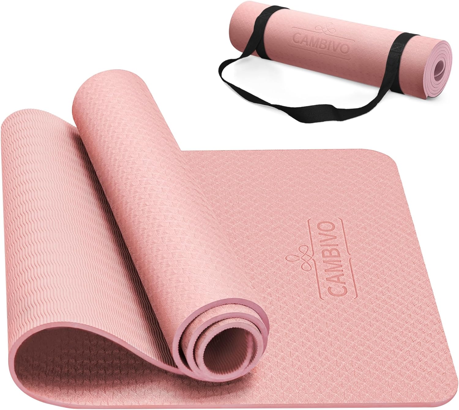 CAMBIVO Yoga Mat for Women Men Kids, 1/3 & 1/4 & 2/5 Inch Extra Thick Yoga Mat Non Slip, 72" x 24" TPE Yoga Mats, Workout Mat with Carrying Strap for Yoga, Pilates and Floor Exercises - zenfulharmony.com
