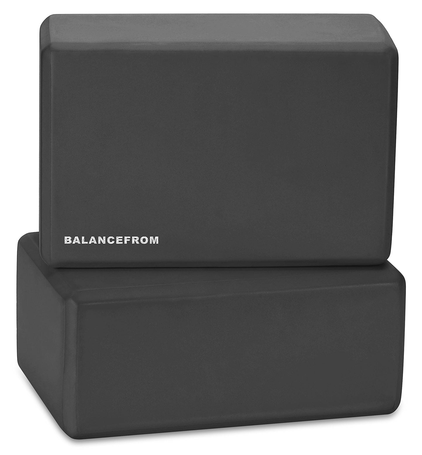 Fitvids Set of 2 High Density Yoga Blocks, 9"x6"x4" Each, Pair (Black) - zenfulharmony.com
