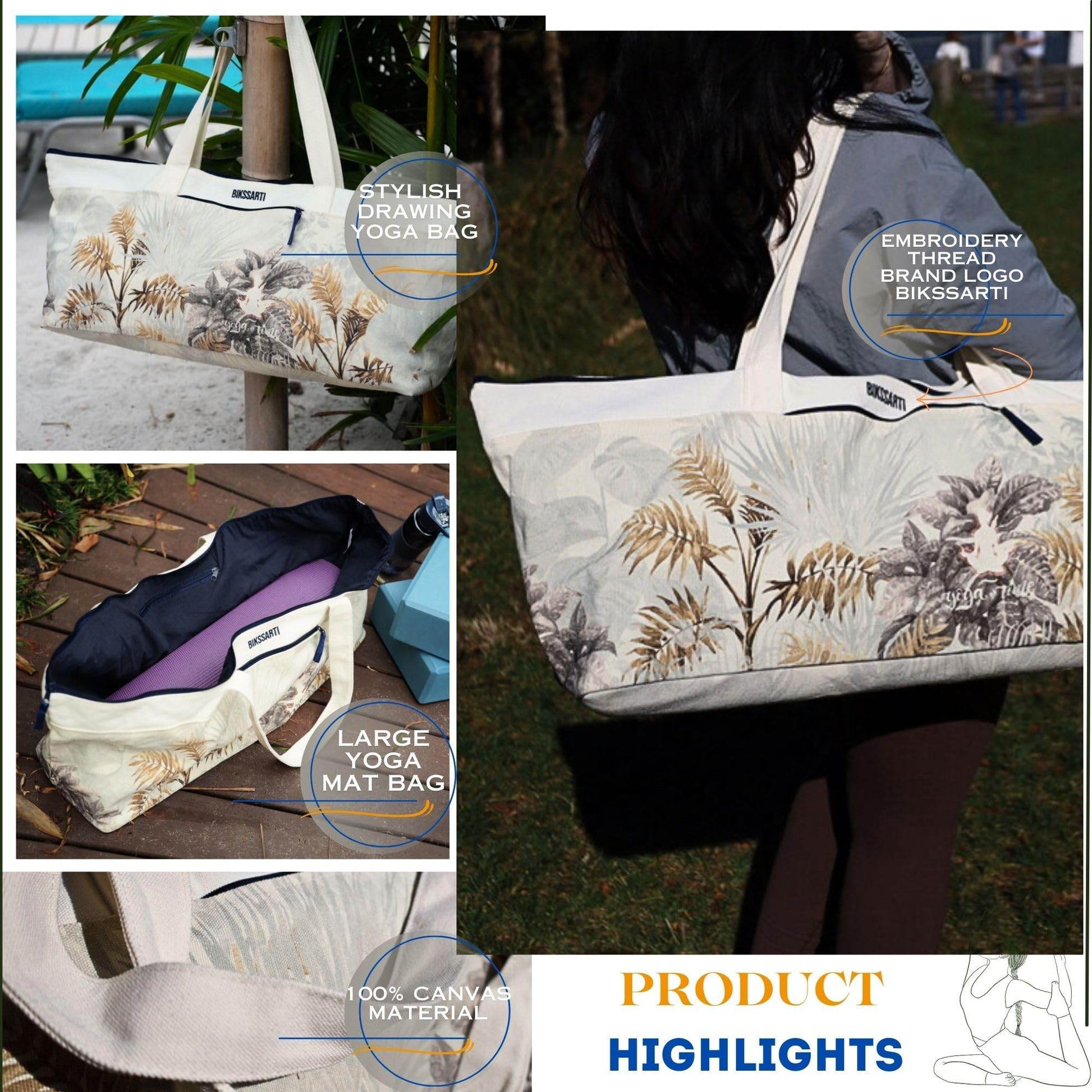 BIKSSARTI Yoga Mat Bag (JUNGLE) - zenfulharmony.com