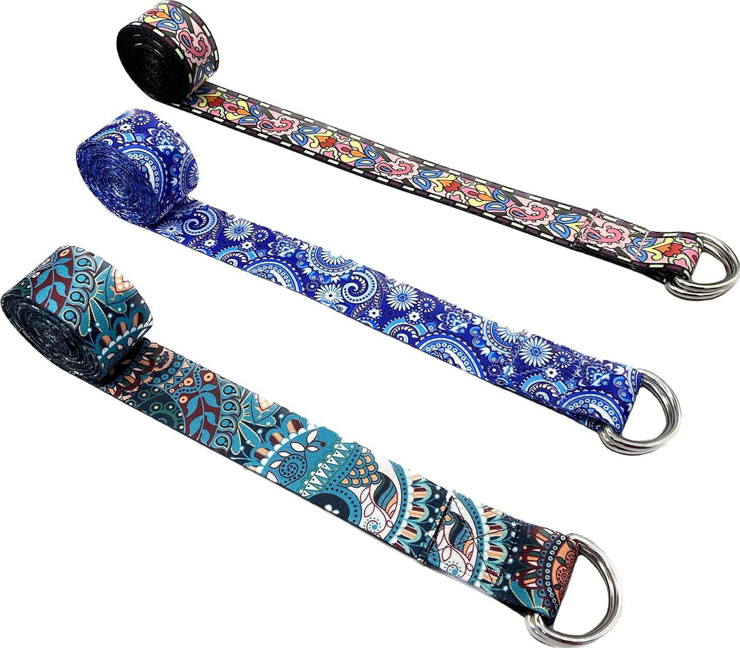 Aozora Yoga Strap for Stretching Yoga Bands Yoga Belt Pilates Straps with Extra Safe Adjustable D-Ring Buckle, 8 feet Non-Elastis Yoga Accessories for Pilates - zenfulharmony.com