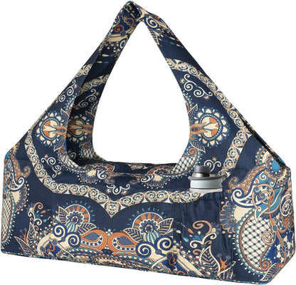 Yoga Mat Bag - Large Yoga Bag with Yoga Mat Strap, Zipper and Pockets - Yoga Bags and Carriers Fits All Your Stuff - Personalized Yoga Mat Bags for Women Fits Most Size Mats - zenfulharmony.com