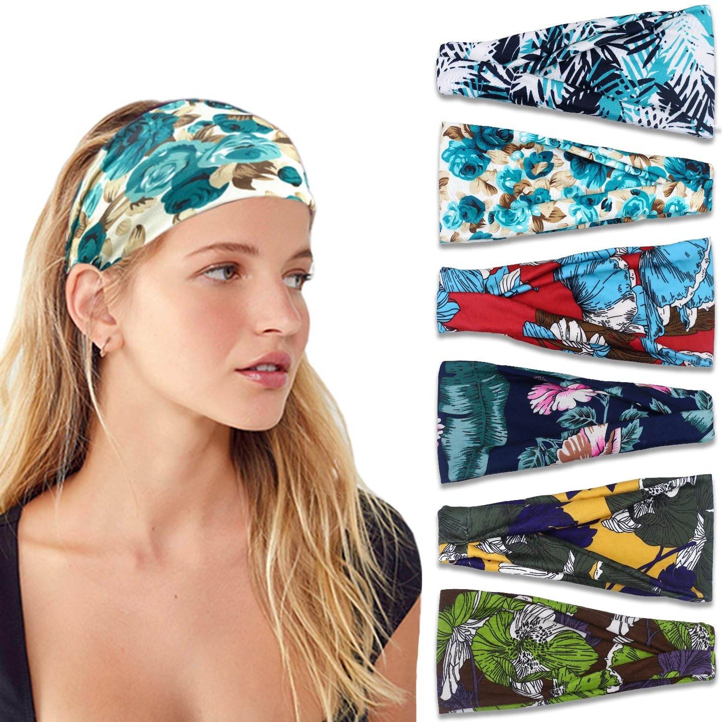 IVARYSS Headbands for Women, Non-Slip, Premium Stretchy Head Bands Hair Accessories,Wear for Yoga, Fashion, Working Out, Travel or Running, 6 Pack, Neutral - zenfulharmony.com