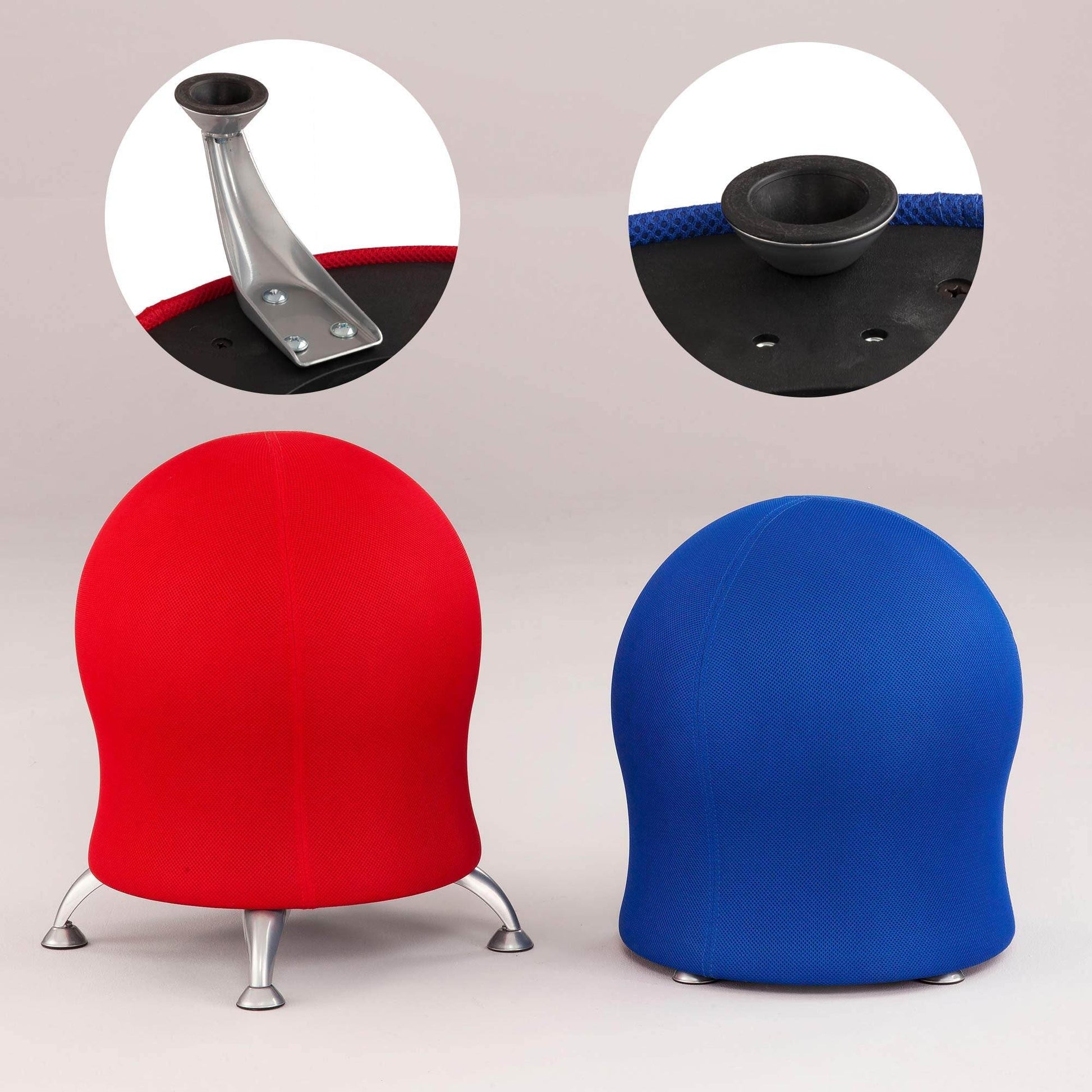 Safco Zenergy Ball Chair, Active Seating, Anti-Burst, Inflatable Chair for Home Office and Classroom, Black Mesh - zenfulharmony.com
