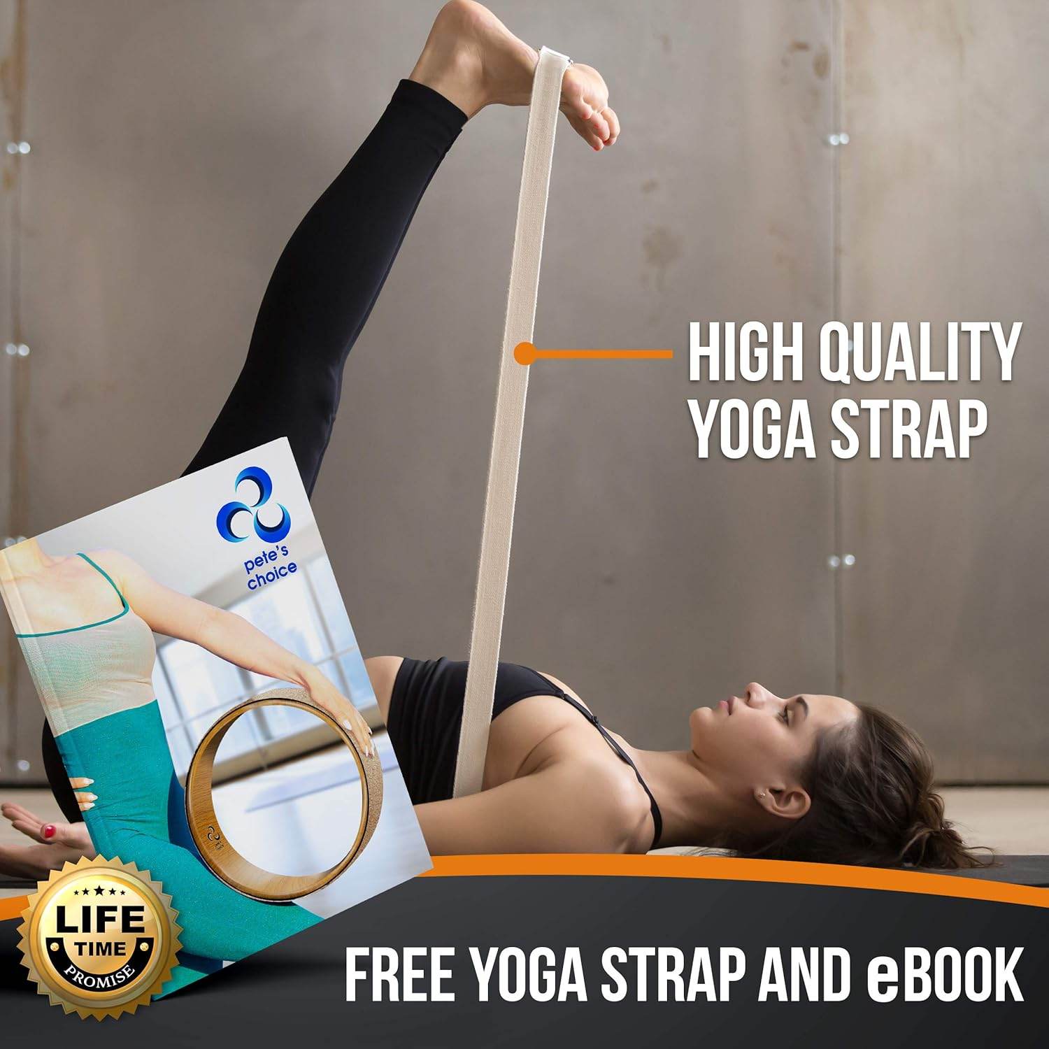 Cork Yoga Wheel, Cork Yoga Blocks - Extra Firm High Density Yoga Bricks I Natural & Eco-Friendly. Bonus eBook & Free Yoga Strap - zenfulharmony.com