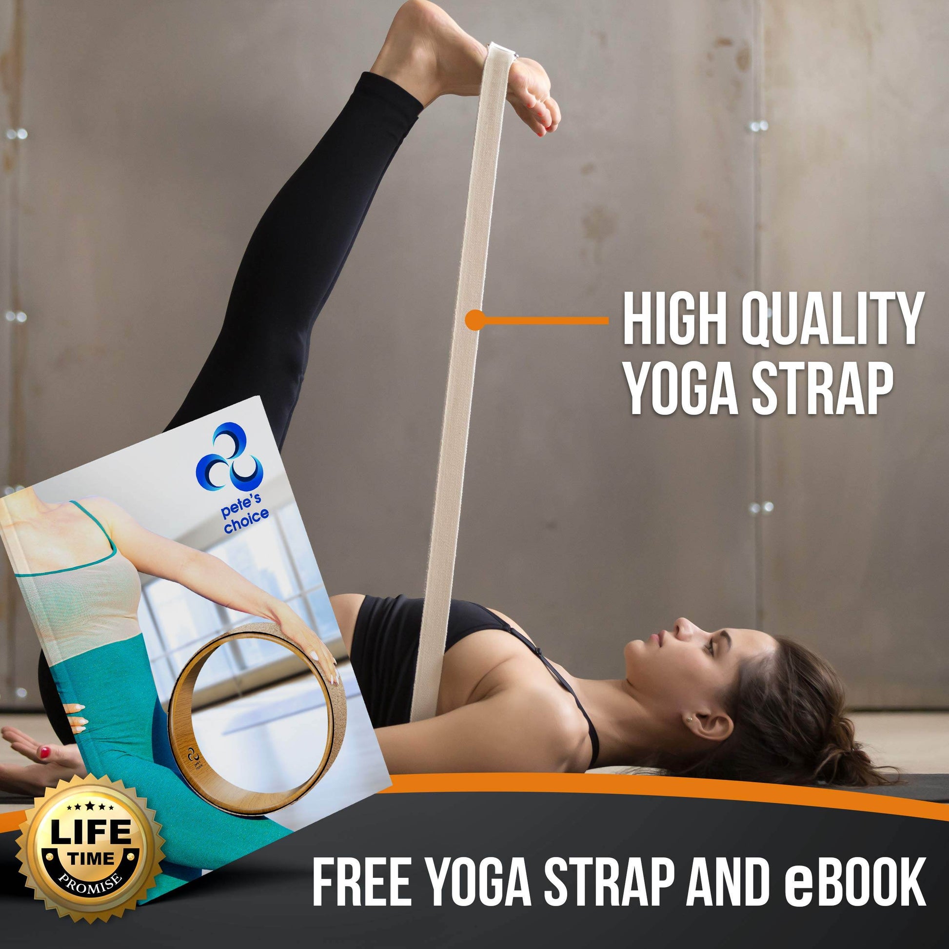 Cork Yoga Wheel, Cork Yoga Blocks - Extra Firm High Density Yoga Bricks I Natural & Eco-Friendly. Bonus eBook & Free Yoga Strap - zenfulharmony.com