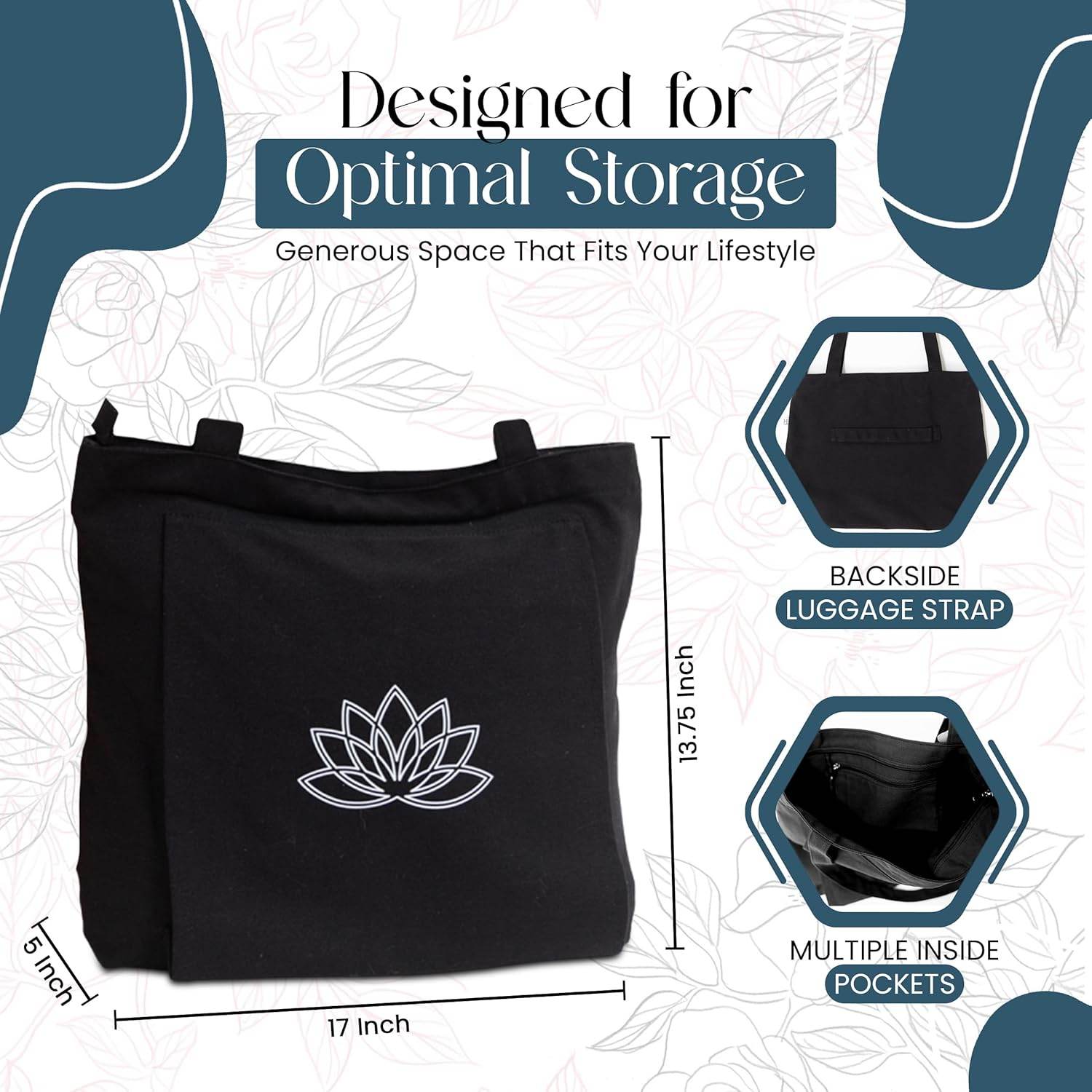 Yoga Mat Carrier - Women's Workout Bag - Gym Tote for Yoga Mat & Accessories - zenfulharmony.com