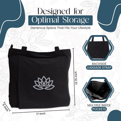 Yoga Mat Carrier - Women's Workout Bag - Gym Tote for Yoga Mat & Accessories - zenfulharmony.com
