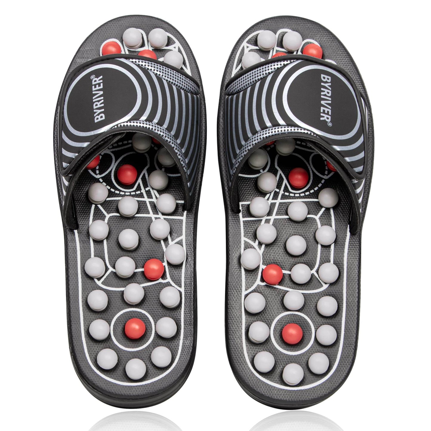 BYRIVER Acupressure Foot Massager Acupoint Stimulation Massage Slippers Shoes Reflexology Sandals Gift for Men Women, Reduce Feet Tension Promote Circulation, Father's Mother's Day Gift(02S) - zenfulharmony.com