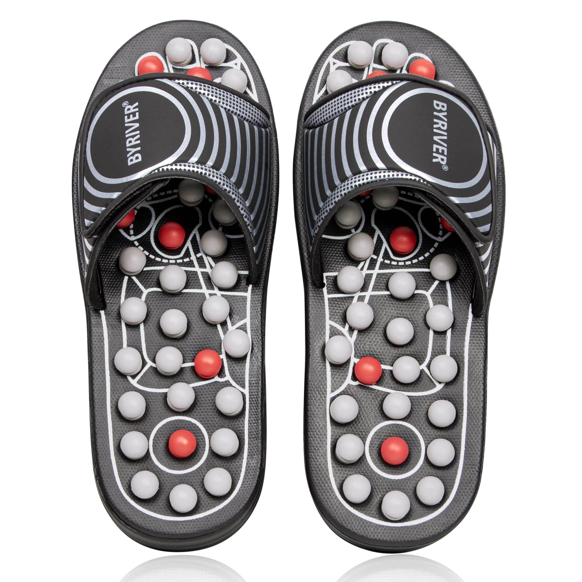 BYRIVER Acupressure Foot Massager Acupoint Stimulation Massage Slippers Shoes Reflexology Sandals Gift for Men Women, Reduce Feet Tension Promote Circulation, Father's Mother's Day Gift(02S) - zenfulharmony.com