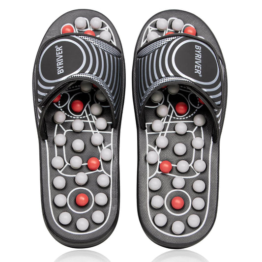 BYRIVER Acupressure Foot Massager Acupoint Stimulation Massage Slippers Shoes Reflexology Sandals Gift for Men Women, Reduce Feet Tension Promote Circulation, Father's Mother's Day Gift(02S) - zenfulharmony.com