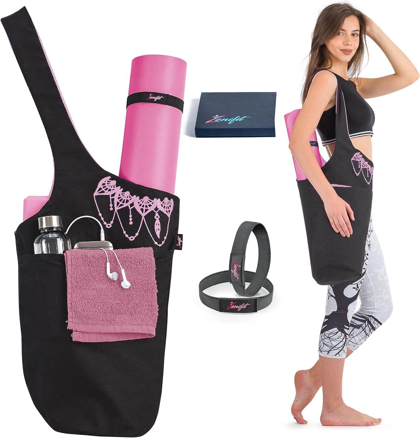 Yoga Mat Bag – Versatile Yoga Bag with Mat Straps & Storage Pockets, Holds Yoga & Pilates Mats, Lightweight & Durable - zenfulharmony.com