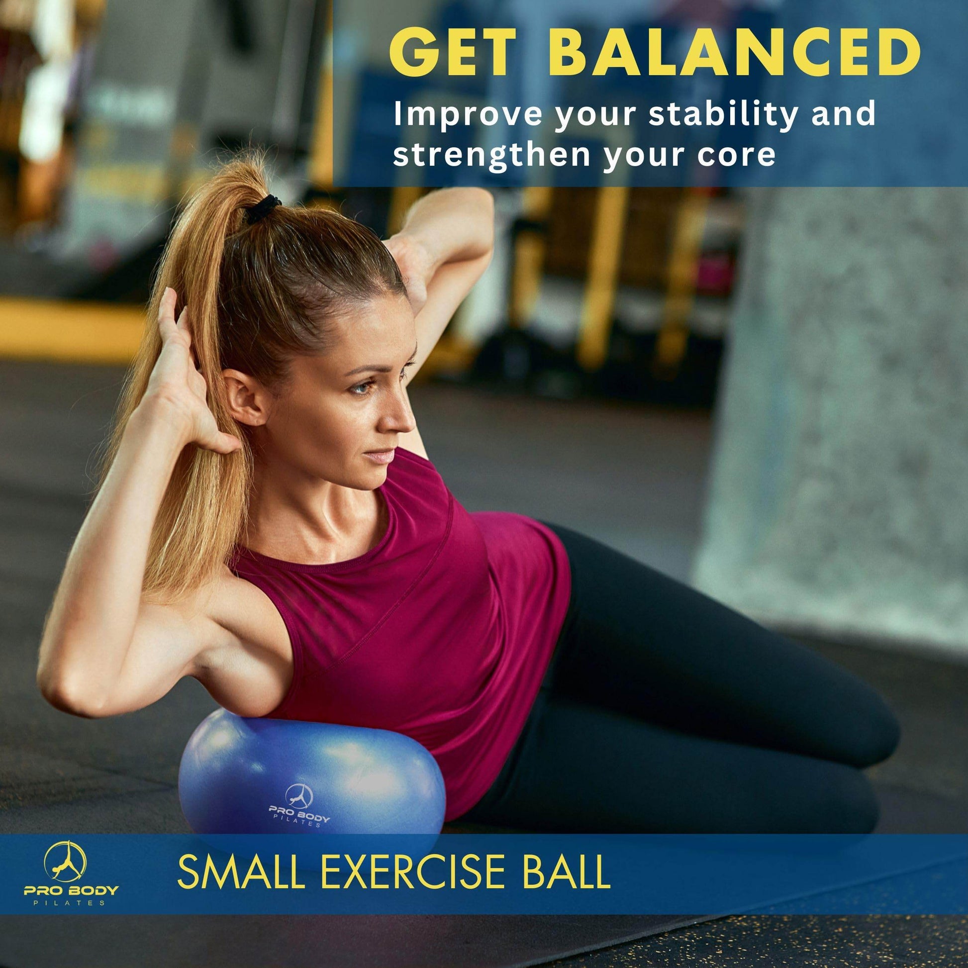 ProBody Pilates Ball Small Exercise Ball, 9 Inch Barre Ball, Mini Soft Yoga Ball, Workout Ball for Stability, Barre, Ab, Core, Physio and Physical Therapy Ball at Home Gym & Office (Blue) - zenfulharmony.com