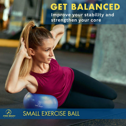 ProBody Pilates Ball Small Exercise Ball, 9 Inch Barre Ball, Mini Soft Yoga Ball, Workout Ball for Stability, Barre, Ab, Core, Physio and Physical Therapy Ball at Home Gym & Office (Blue) - zenfulharmony.com