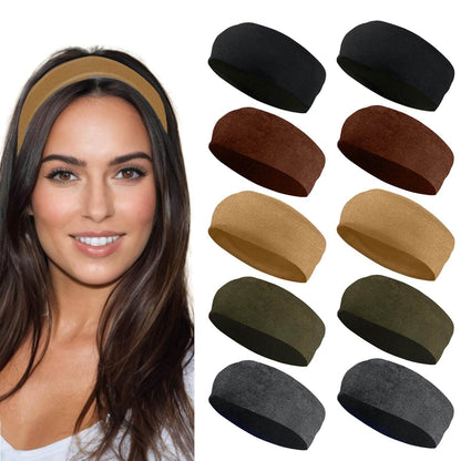 Styla Hair Headbands for Women Stretch Fashion Headbands 10 Pack Non-Slip Head Wraps Great for Spa, Sports, Yoga, Pilates, Running, Gym Headband, Workouts (Variety) - zenfulharmony.com