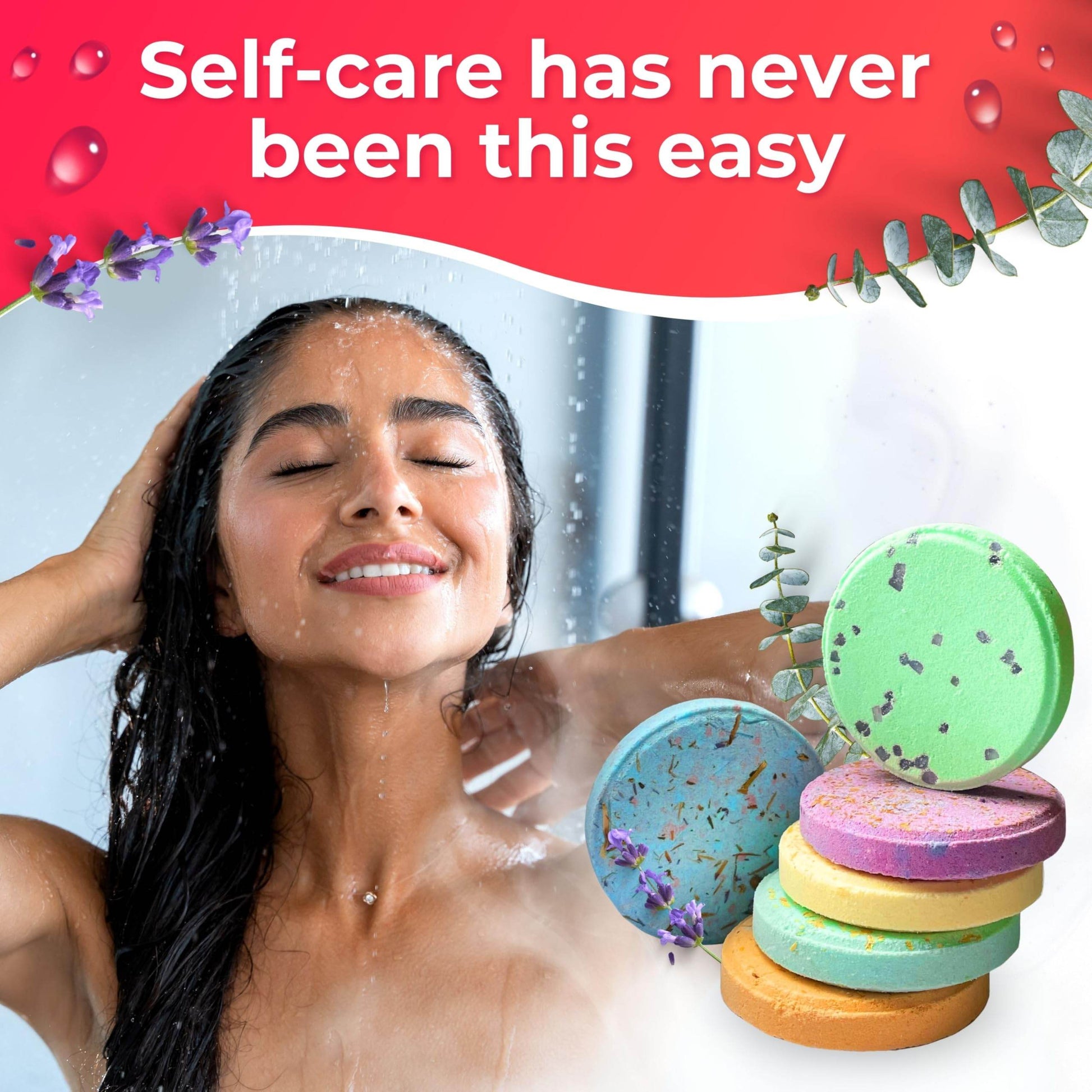 Cleverfy Shower Steamers Aromatherapy - Christmas Box of 6 Premium Shower Bombs with Essential Oils.Self Care Christmas Gifts for Women and Gifts for Mom. Red Set - zenfulharmony.com