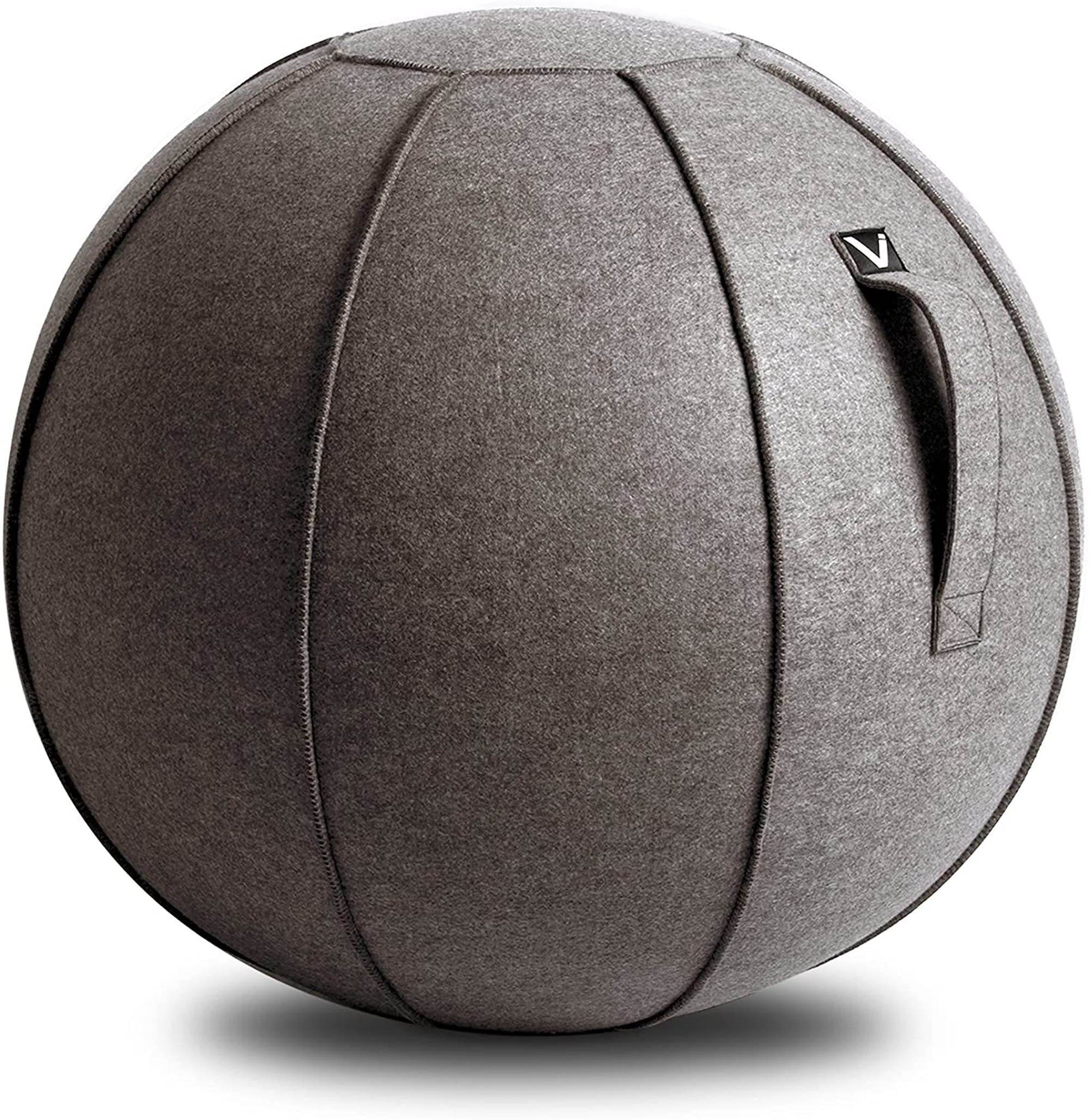 Vivora Luno Premium Ergonomic Sitting Ball Chair, Anthracite Cover, Felt, Max Size (25 to 26 inches), for Home Offices, Balance Training, Yoga Ball, Posture Improvement - zenfulharmony.com