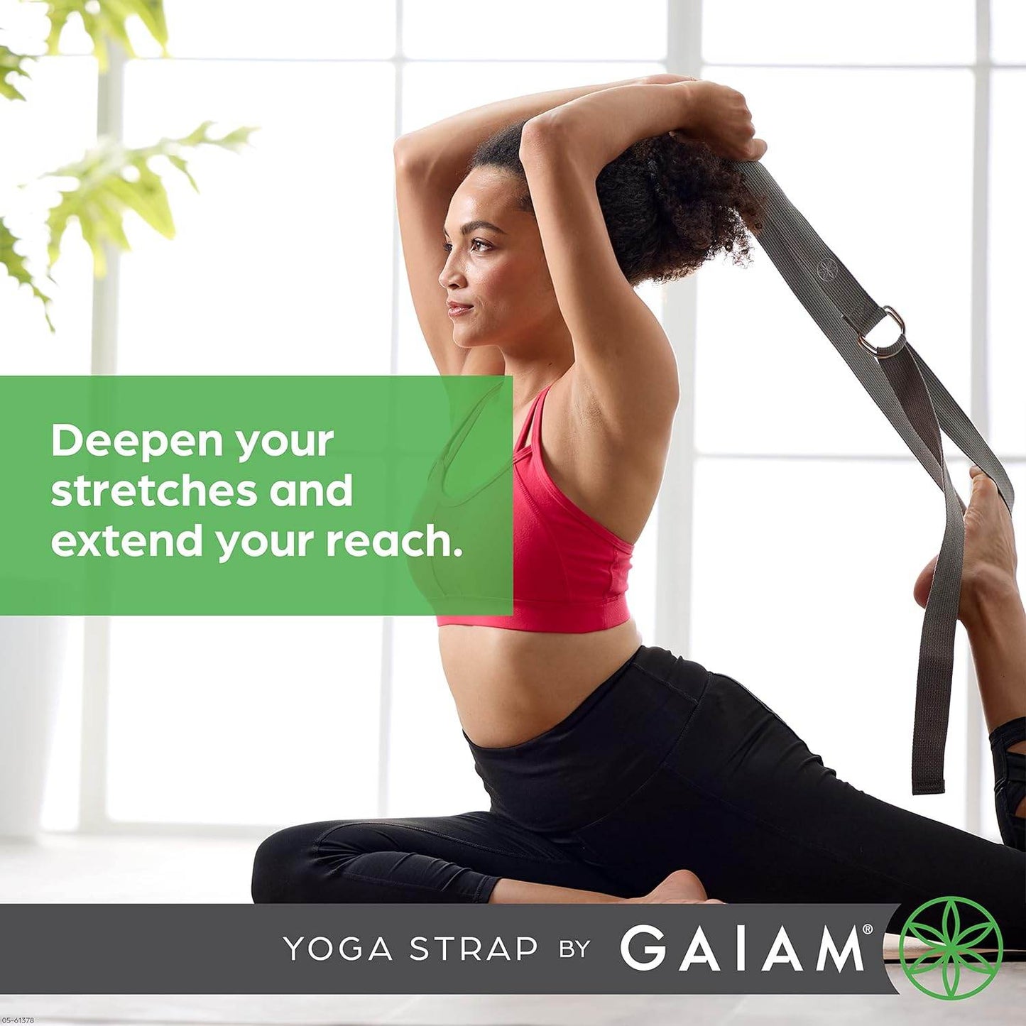Gaiam Yoga Strap Premium Athletic Stretch Band with Adjustable Metal D-Ring Buckle Loop | Exercise & Fitness Stretching for Yoga, Pilates, Physical Therapy, Dance, Gym Workouts - zenfulharmony.com