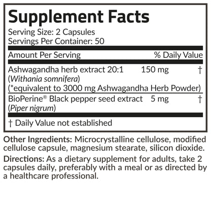 Futurebiotics Ashwagandha Extra Strength Stress & Mood Support with BioPerine - Non GMO Formula, 100 Vegetarian Capsules - zenfulharmony.com
