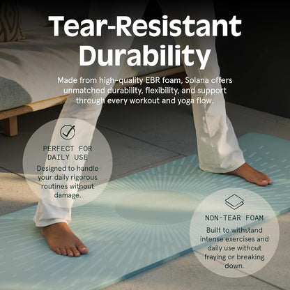 Retrospec Solana Yoga Mat 1" Thick With Nylon Carry Strap for Men & Women - Non Slip Exercise Mat for Home Yoga, Pilates, Stretching, Floor & Fitness Workouts - zenfulharmony.com