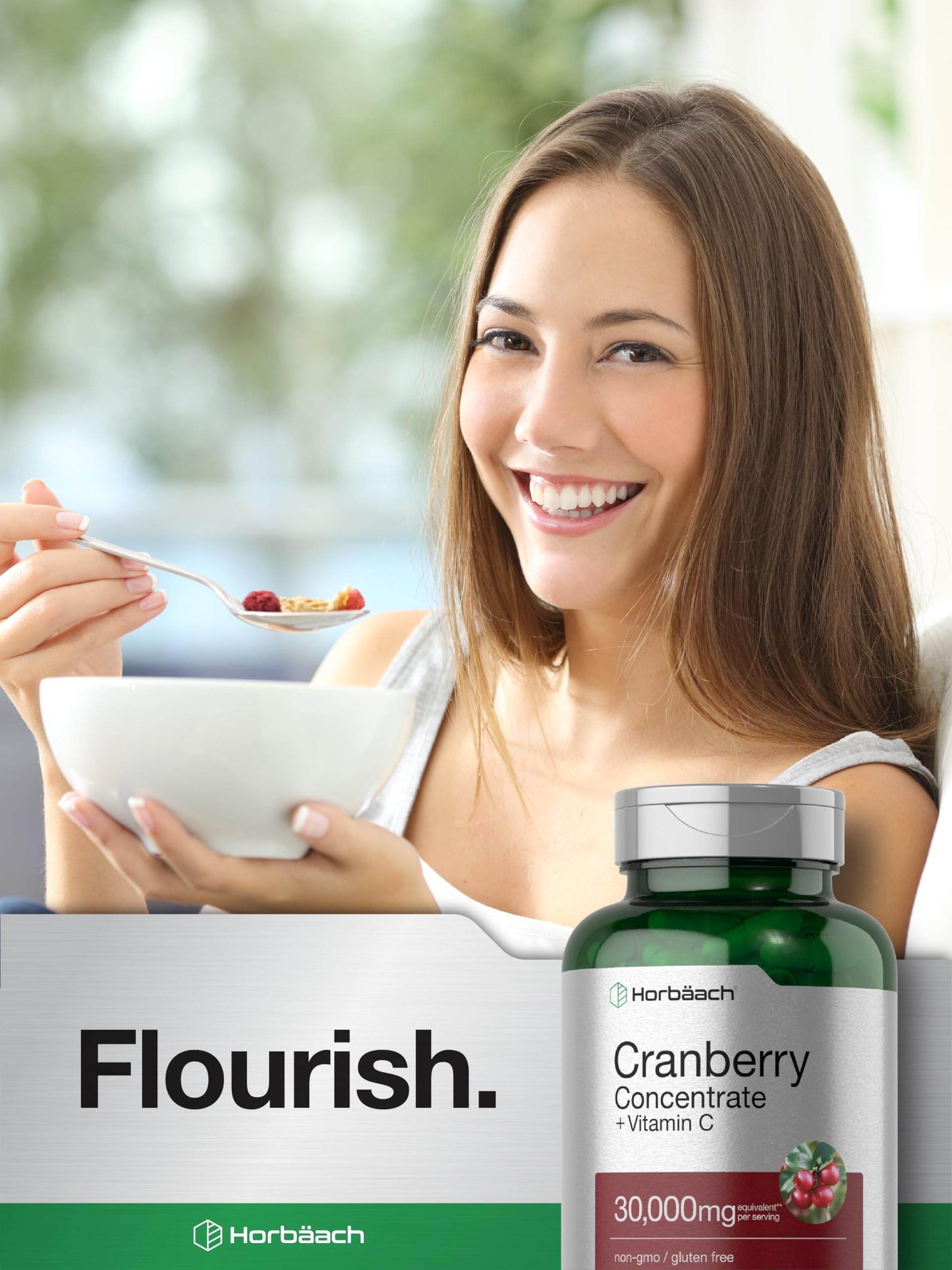 Horbäach Cranberry Pills 30,000mg | 120 Capsules | with Vitamin C | Supplement Contentrate for Women & Men | Vaccinium Macrocarpon | Non-GMO & Gluten Free - zenfulharmony.com
