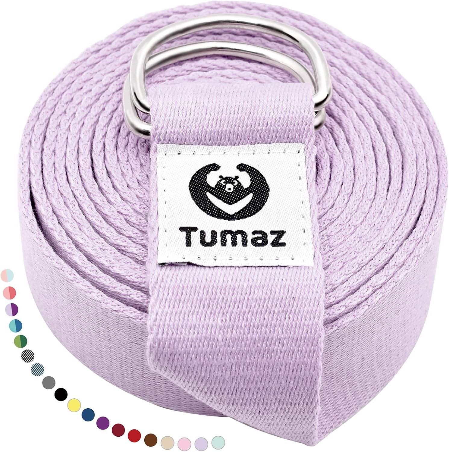 Tumaz Yoga Strap/Stretch Bands [15+ Colors, 6/8/10 Feet Options] with Extra Safe Adjustable D-Ring Buckle, Durable and Comfy Delicate Texture - Best for Daily Stretching, Physical Therapy, Fitness - zenfulharmony.com