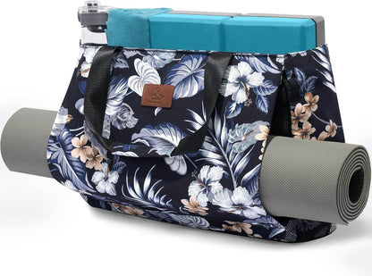 Heathyoga Multi-Functional Yoga Mat Carrier Gym Tote Bag - Large Mat Pocket, Women's Workout Bag - zenfulharmony.com
