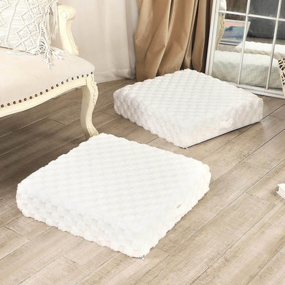 LOVMOC 22 inches Meditation Floor Pillow, 2 Pack Square Large Floor Cushions for Adults, Thick Memory Foam Seat Cushions for Yoga, Living Room, Sofa, Tatami, Cream - zenfulharmony.com
