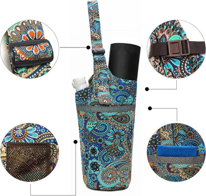 IwIeIaIrI Yoga Mat Bag with Large Size Pocket and Zipper Pocket，Yoga Bag Adjustable Shoulder Strap- Holds More Yoga Accessories - zenfulharmony.com