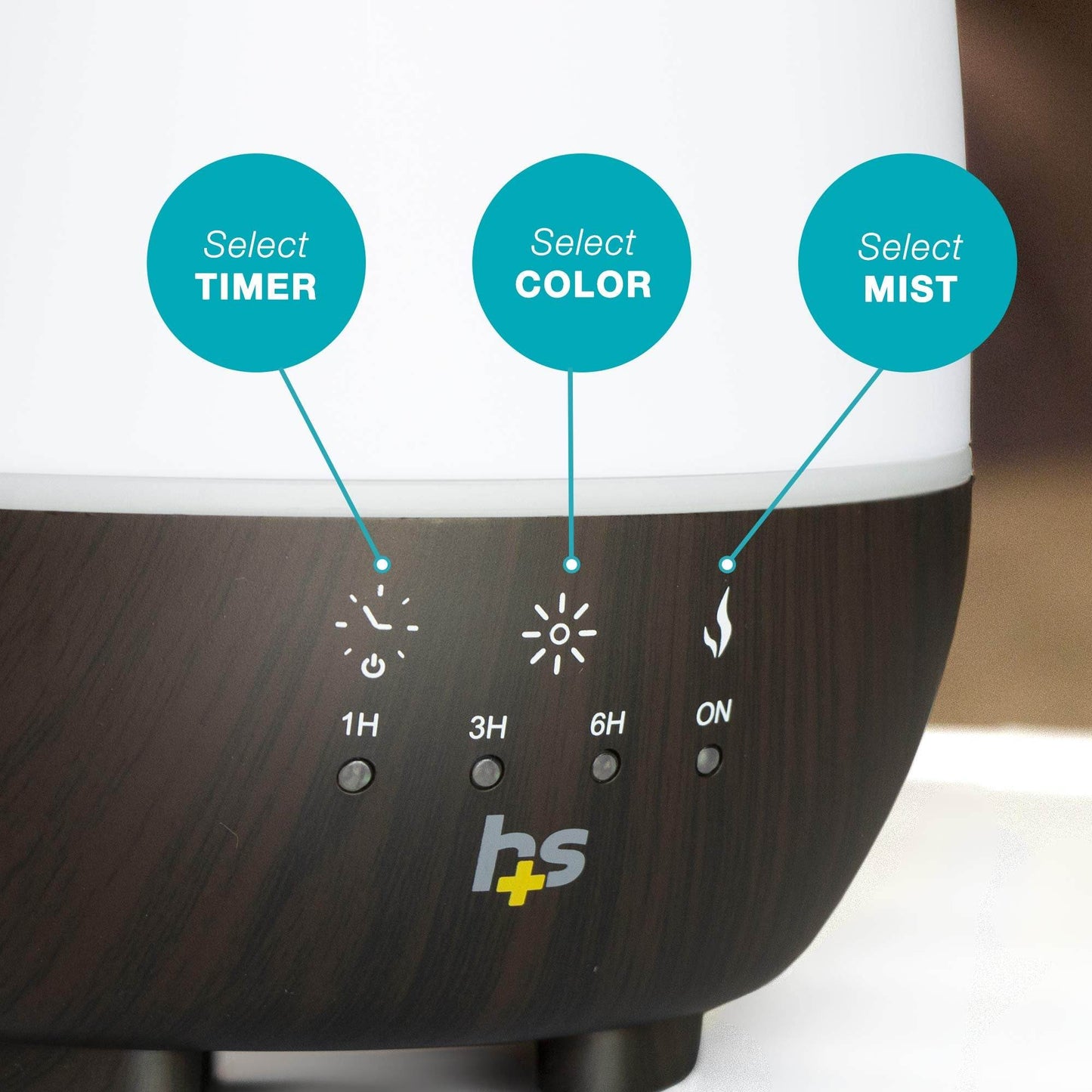 HealthSmart Essential Oil Diffuser, Cool Mist Humidifier and Aromatherapy Diffuser, FSA HSA Eligible with 500ML Tank for Large Rooms, Adjustable Timer, Mist Mode and 7 LED Light Colors, White - zenfulharmony.com