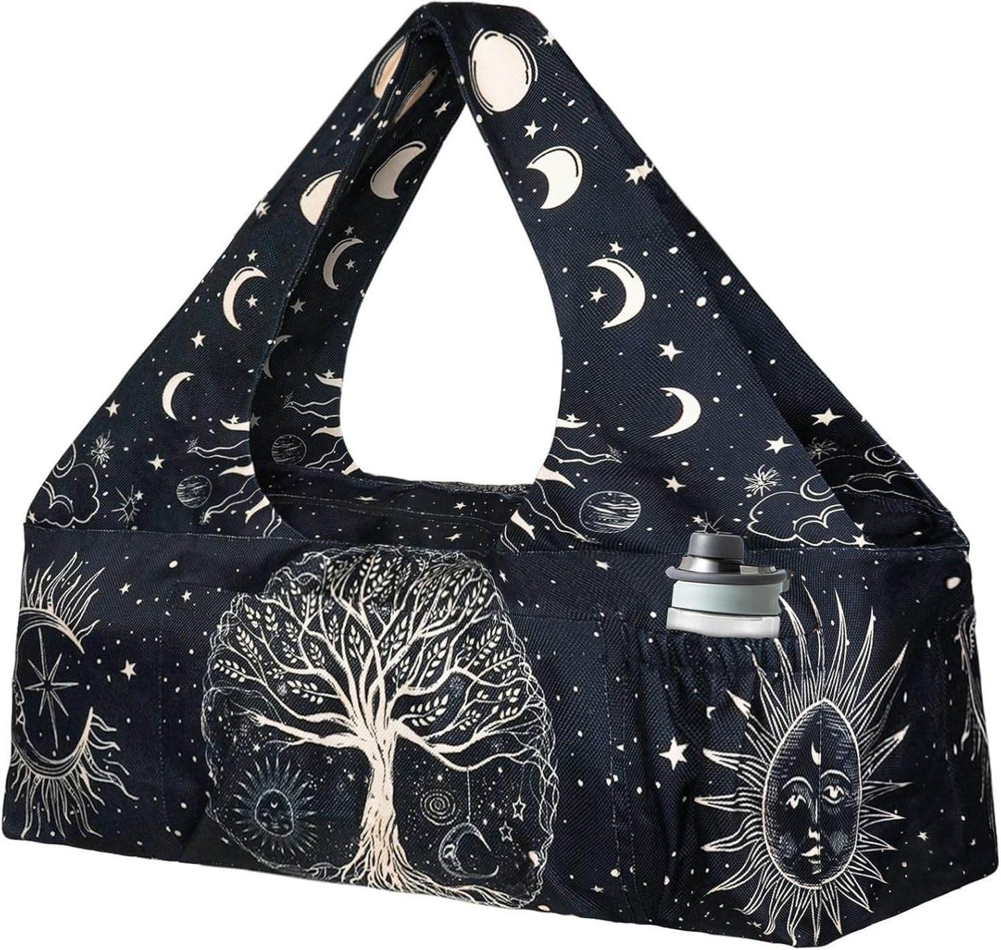 Yoga Mat Bag - Large Yoga Bag with Yoga Mat Strap, Zipper and Pockets - Yoga Bags and Carriers Fits All Your Stuff - Personalized Yoga Mat Bags for Women Fits Most Size Mats - zenfulharmony.com