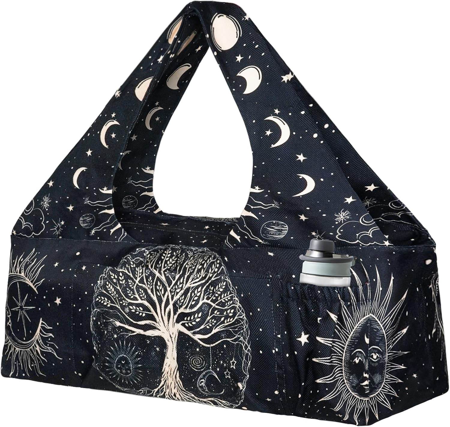 Yoga Mat Bag - Large Yoga Bag with Yoga Mat Strap, Zipper and Pockets - Yoga Bags and Carriers Fits All Your Stuff - Personalized Yoga Mat Bags for Women Fits Most Size Mats - zenfulharmony.com