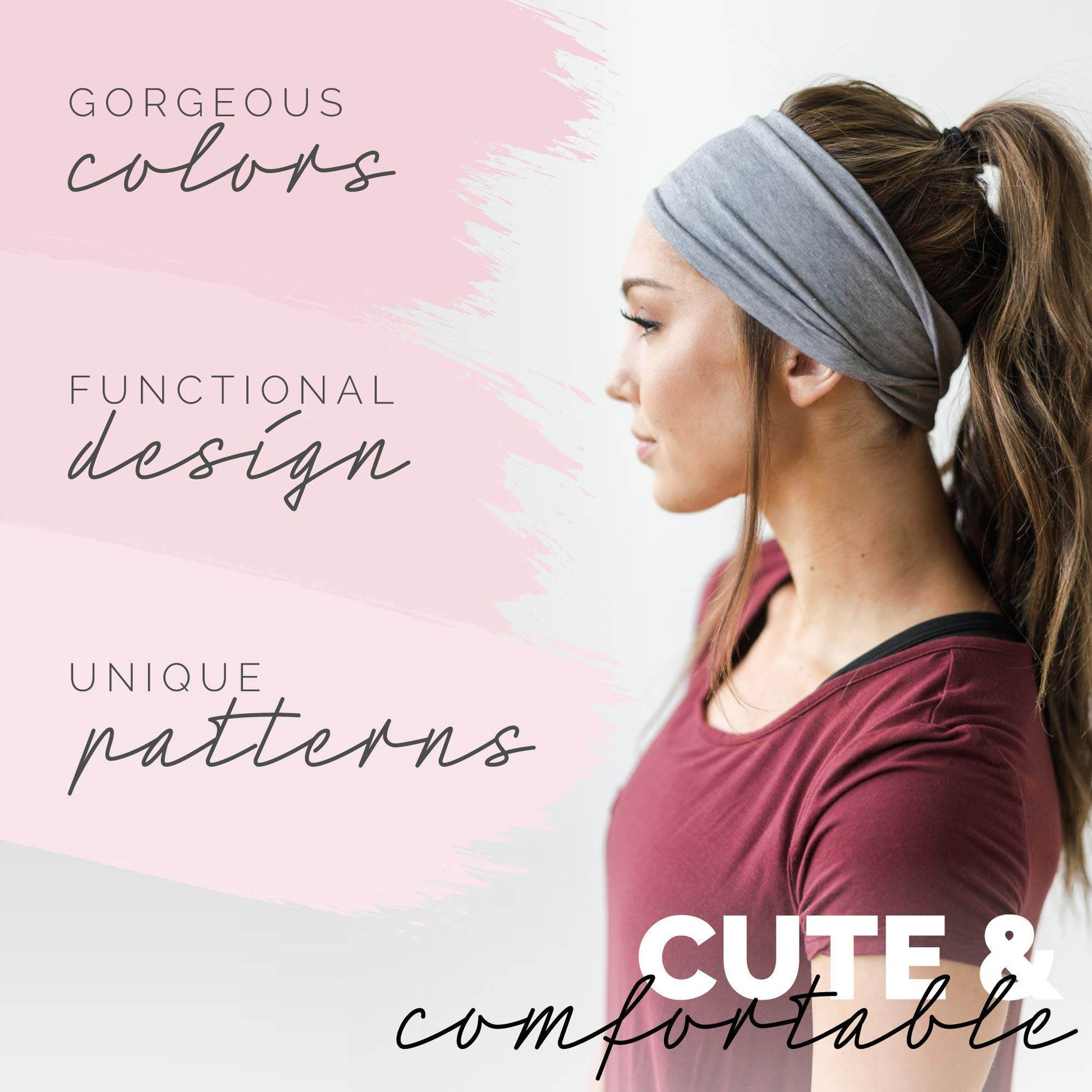 Maven Thread Women's No-Slip Sweat-Wicking Headband for Exercise and Yoga, 4-Pack (Basics) - zenfulharmony.com